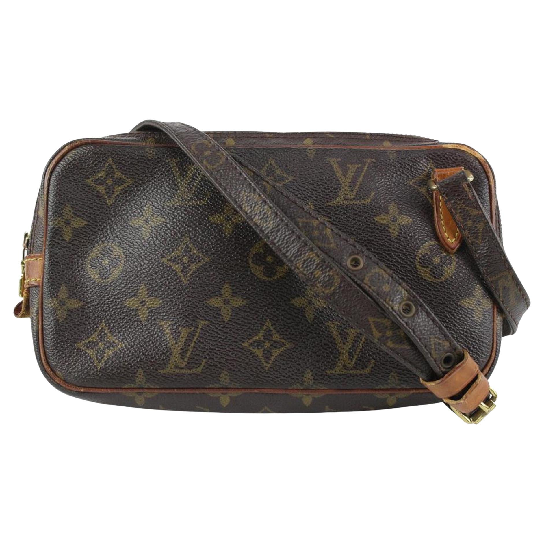 Louis Vuitton Monogram Pochette Marly Bandouliere Crossbody Bag 13LV929 For Sale