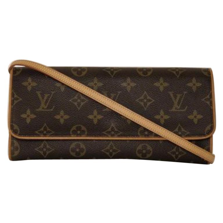  Louis Vuitton Monogram Pochette Twin GM Crossbody Shoulder Handbag