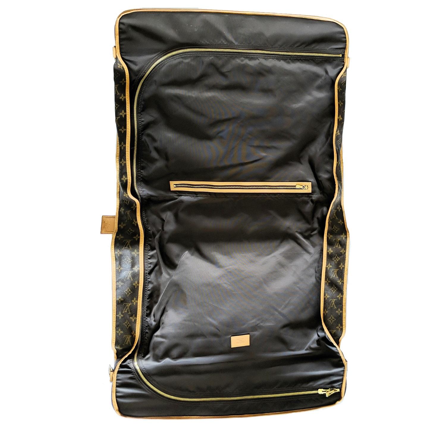 Gray Louis Vuitton Monogram Portable Bandoulière Garment Bag