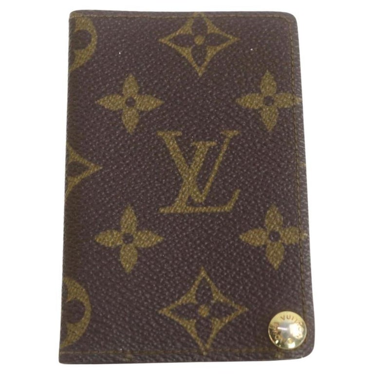Louis Vuitton Vintage Monogram Tri-Fold Business Card Holder Wallet