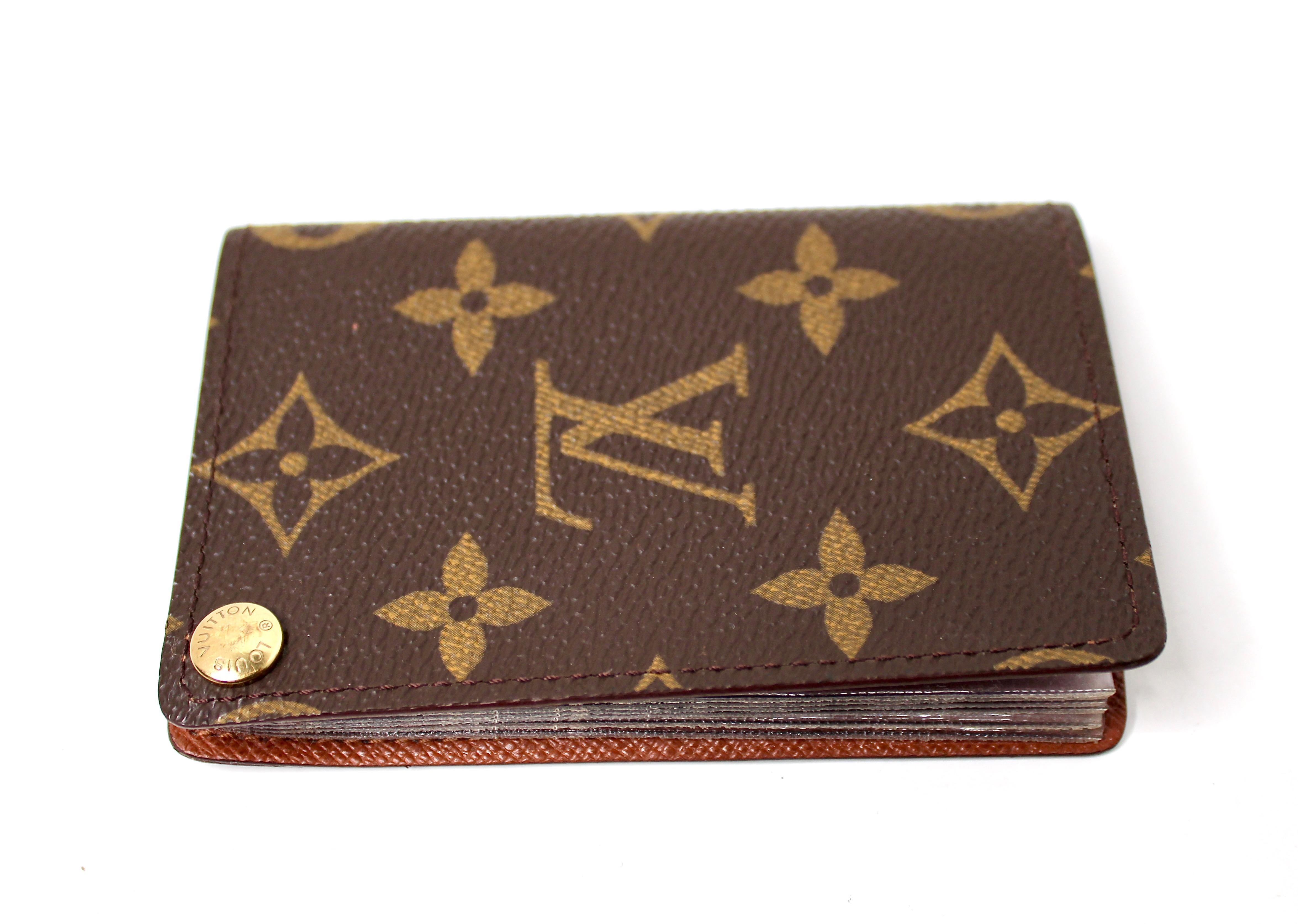 Grigio Louis Vuitton Monogram Porte-Cartes Mini Card Case in vendita