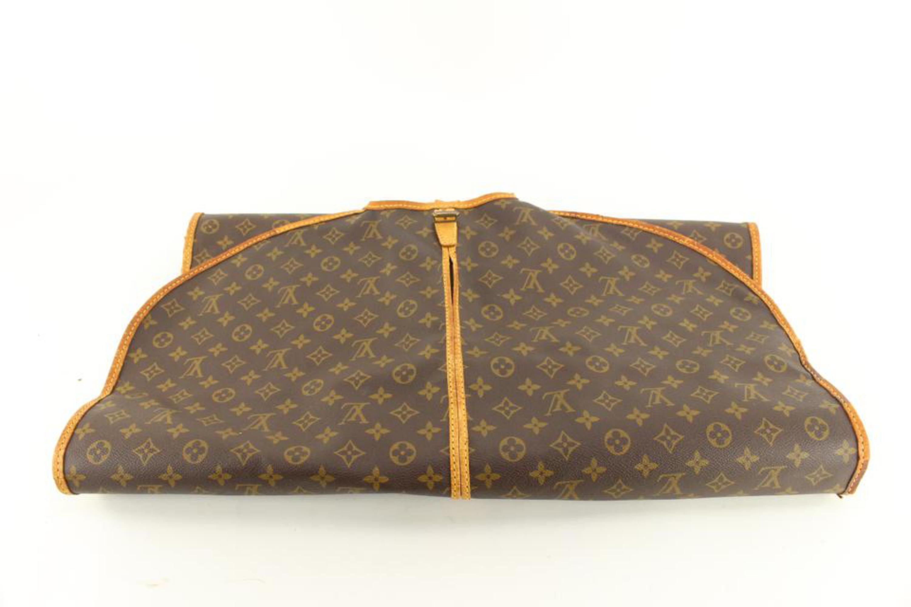 Brown Louis Vuitton Monogram Porte Habits Housse Garment Cover Upcycle Ready 99lk711s For Sale