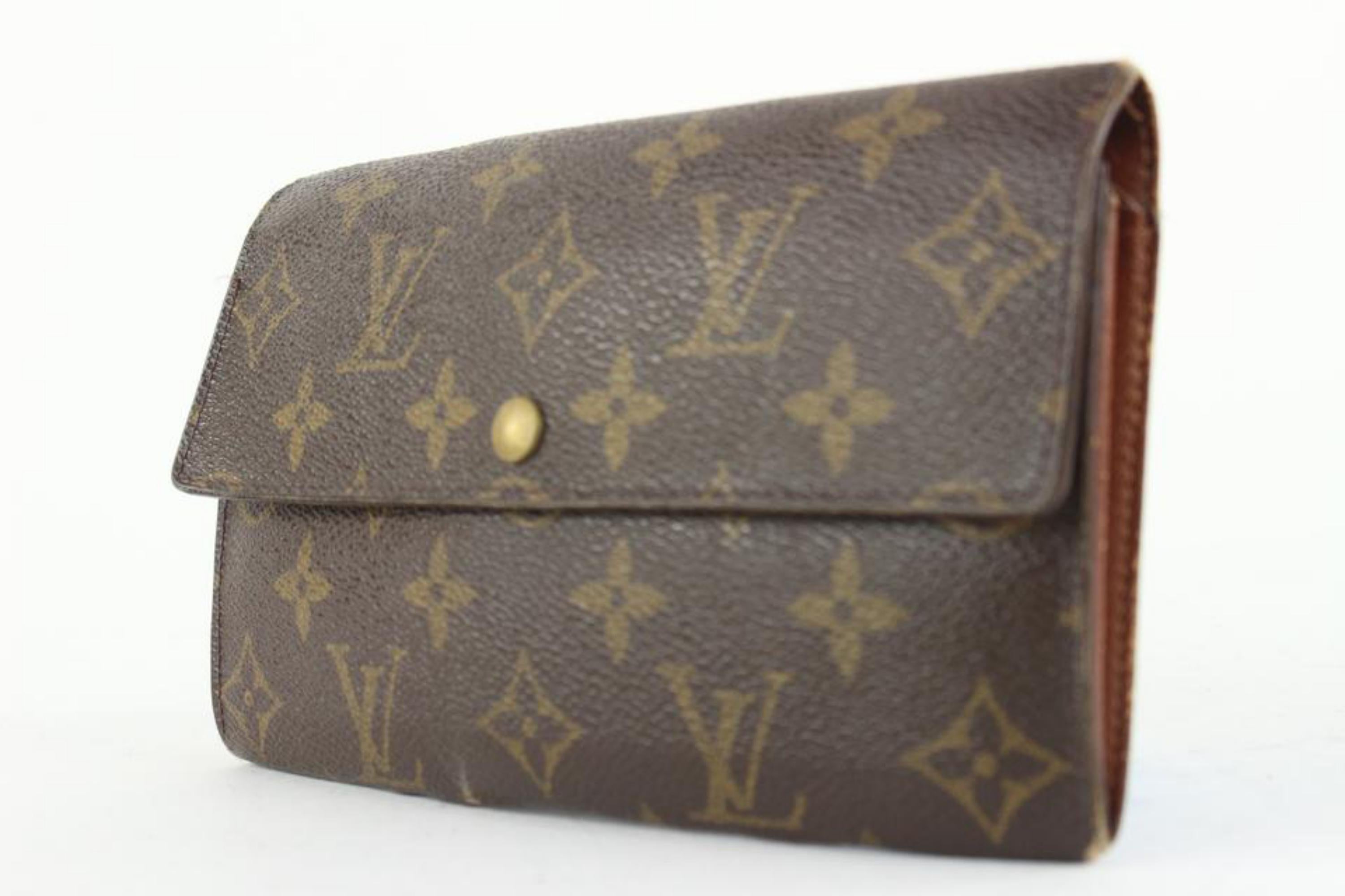 Louis Vuitton Monogram Porte Tresor Long Bifold Sarah Wallet 9LZ1102 For Sale 5