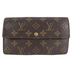 Louis Vuitton Monograma Porte Tresor Billetera Larga Sarah 9LZ1102
