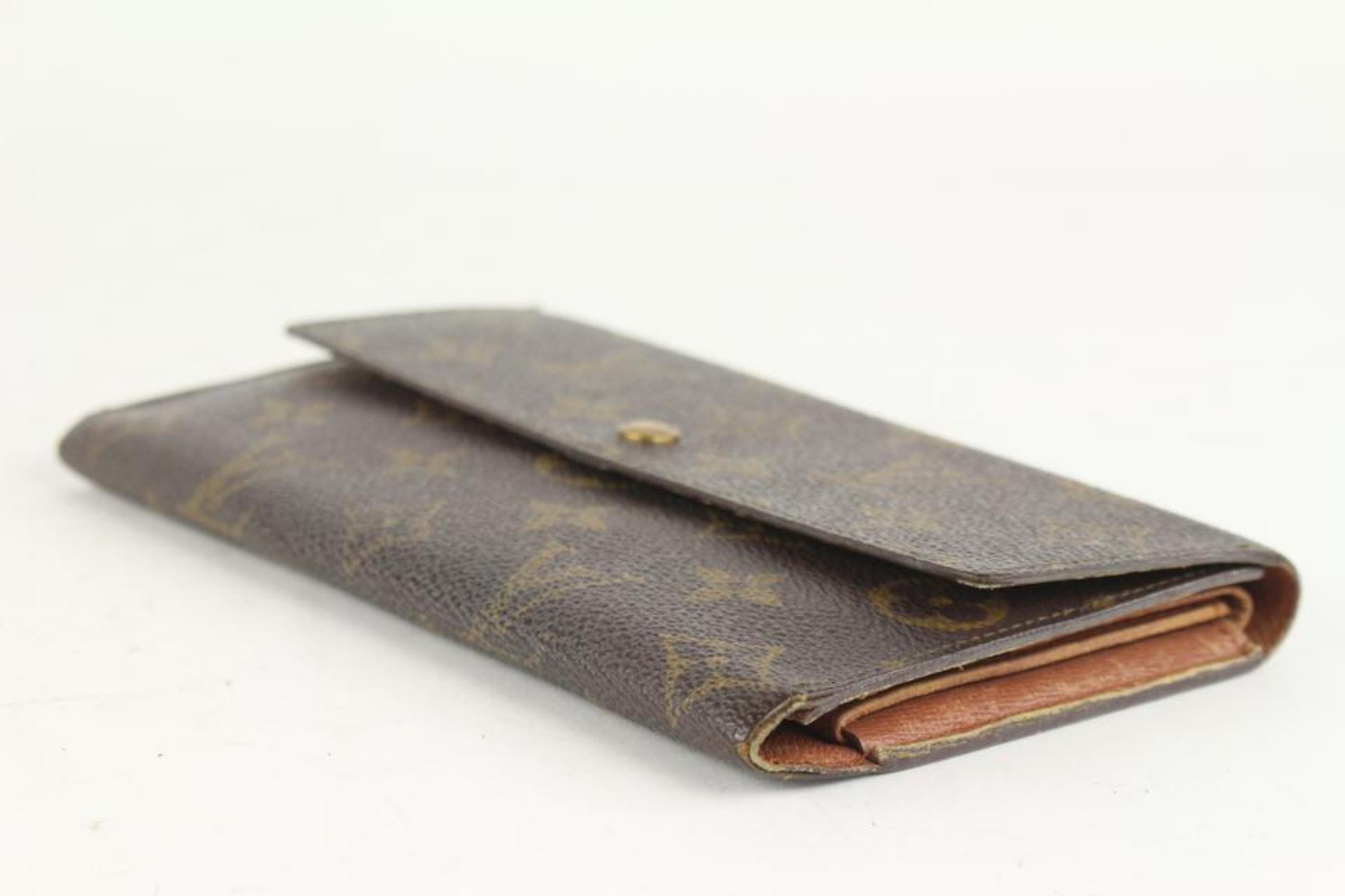 Louis Vuitton Monogram Porte Tresor Trifold Sarah Long Flap Wallet 2LV1013 1