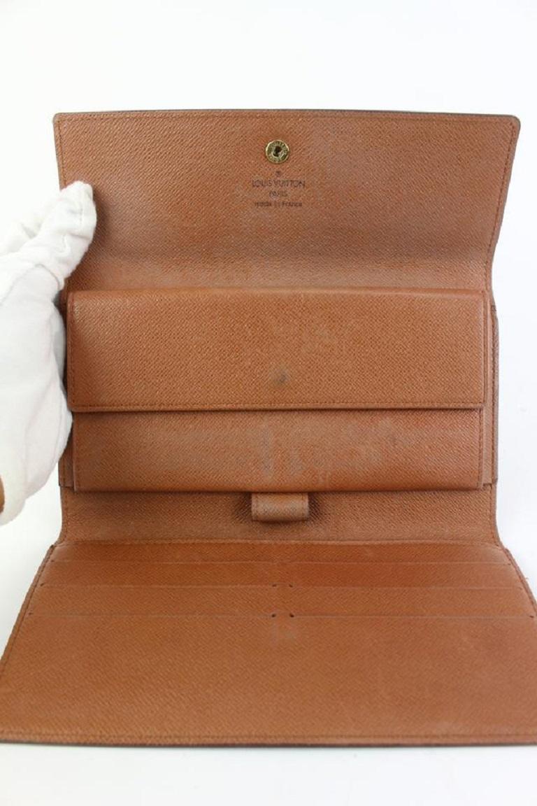 Portafoglio Louis Vuitton Monogram Porte Tresor Trifold Sarah 93lv1 In condizioni buone a Dix hills, NY