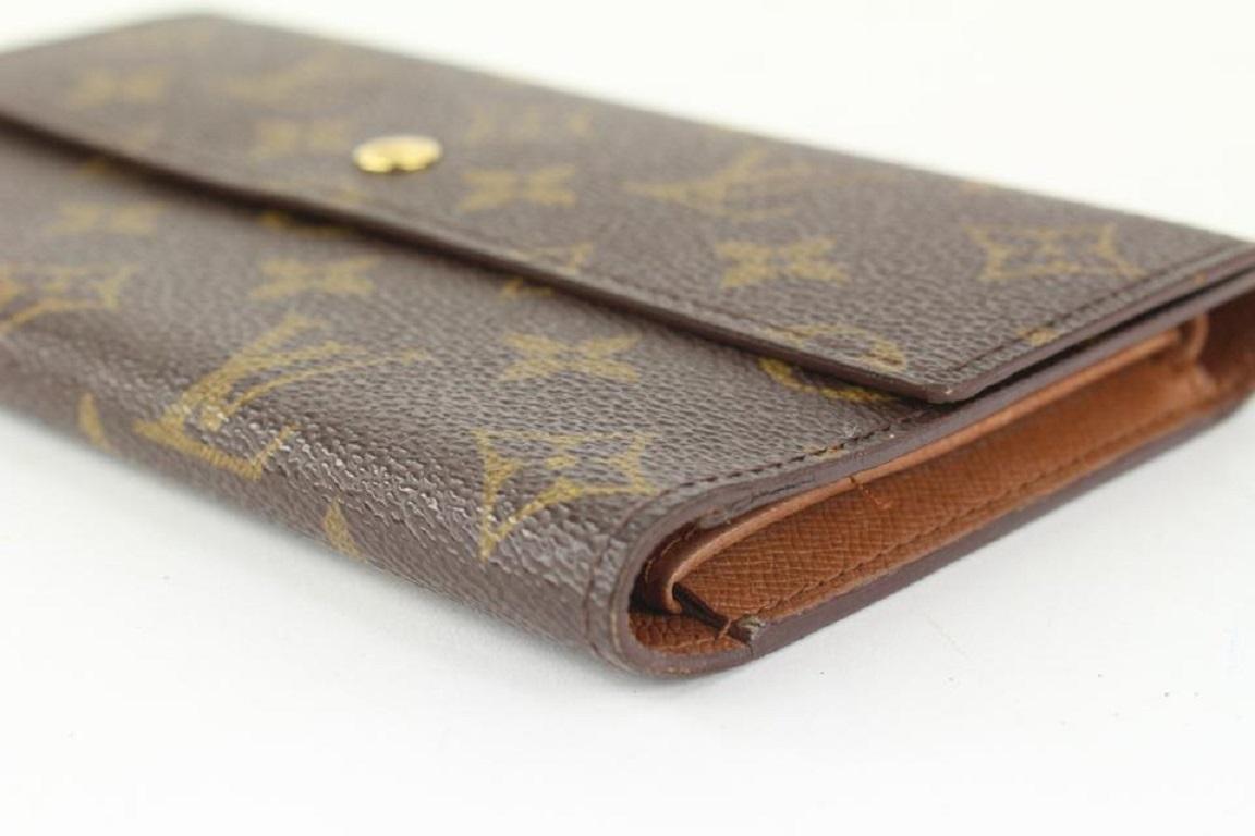 Brown Louis Vuitton Monogram Porte Tresor Trifold Sarah Wallet 93lv1 For Sale