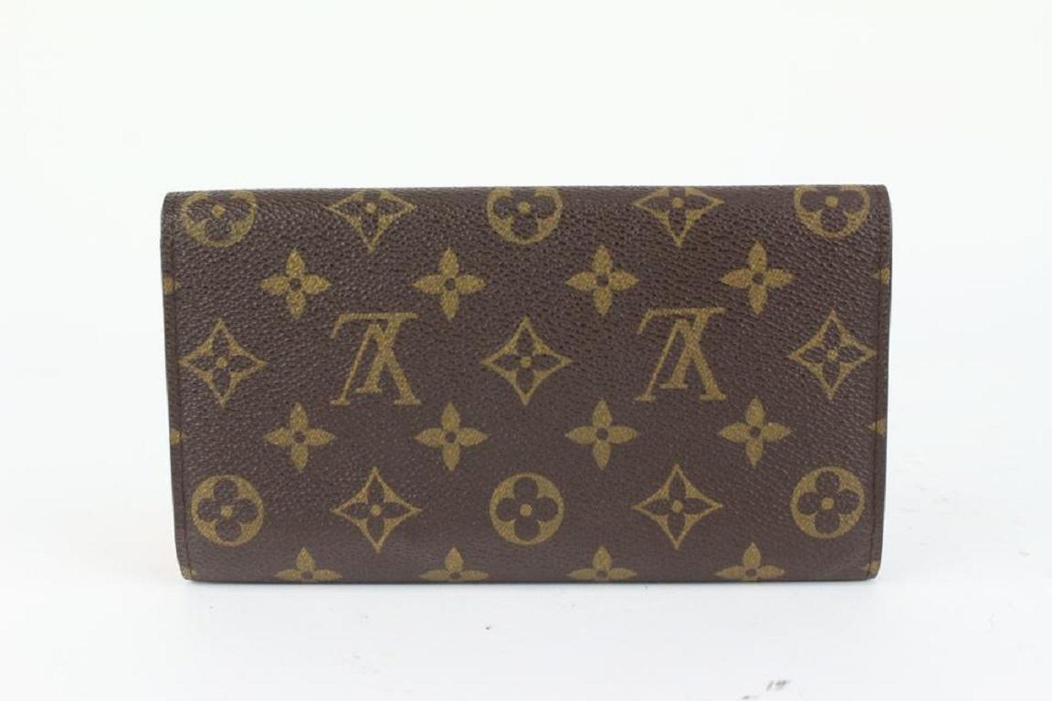 Louis Vuitton Monogram Porte Tresor Trifold Sarah Wallet 93lv1 In Good Condition For Sale In Dix hills, NY