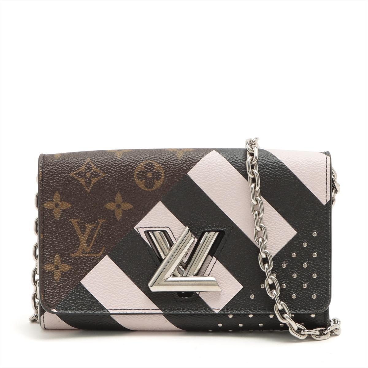 Louis Vuitton Block Color Monogram Epi Leather Twist Tape Chain Clutch at  1stDibs