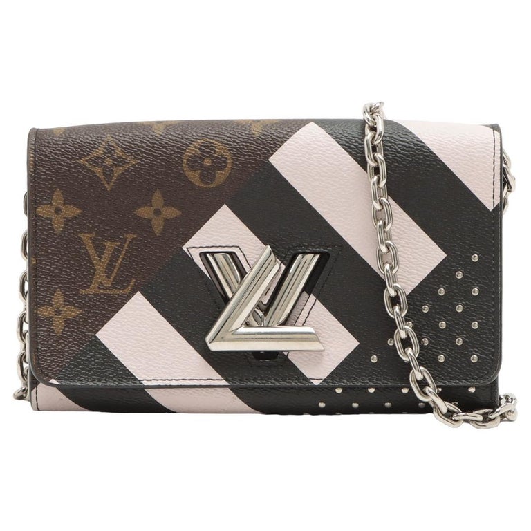Louis Vuitton Twist Handbag Limited Edition Grace Coddington Catogram  Canvas MM at 1stDibs
