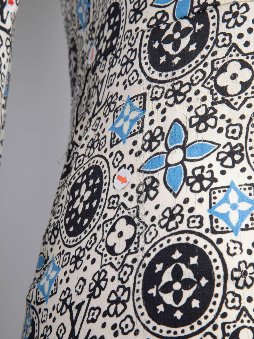 Louis Vuitton Monogram Print Long Sleeve Midi Dress Size XL 5