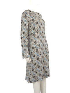 Louis Vuitton Monogram Print Long Sleeve Midi Dress Size XL