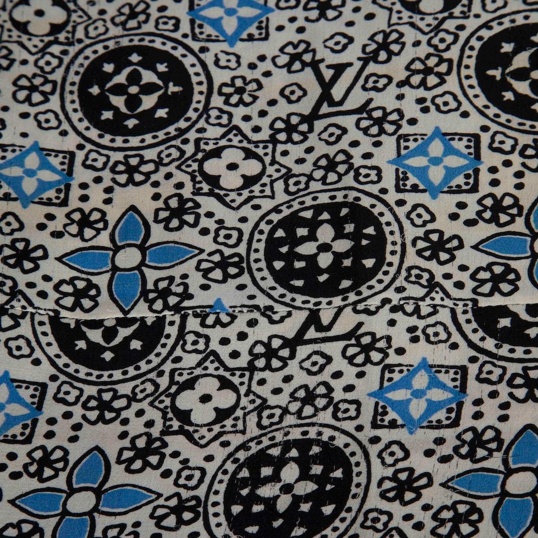 Louis Vuitton Monogram Print Long Sleeve Midi Dress Size XL In Good Condition In London, GB