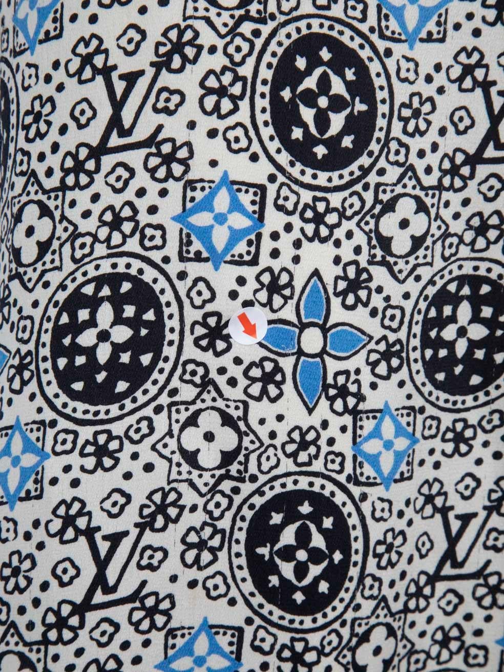 Women's Louis Vuitton Monogram Print Long Sleeve Midi Dress Size XL