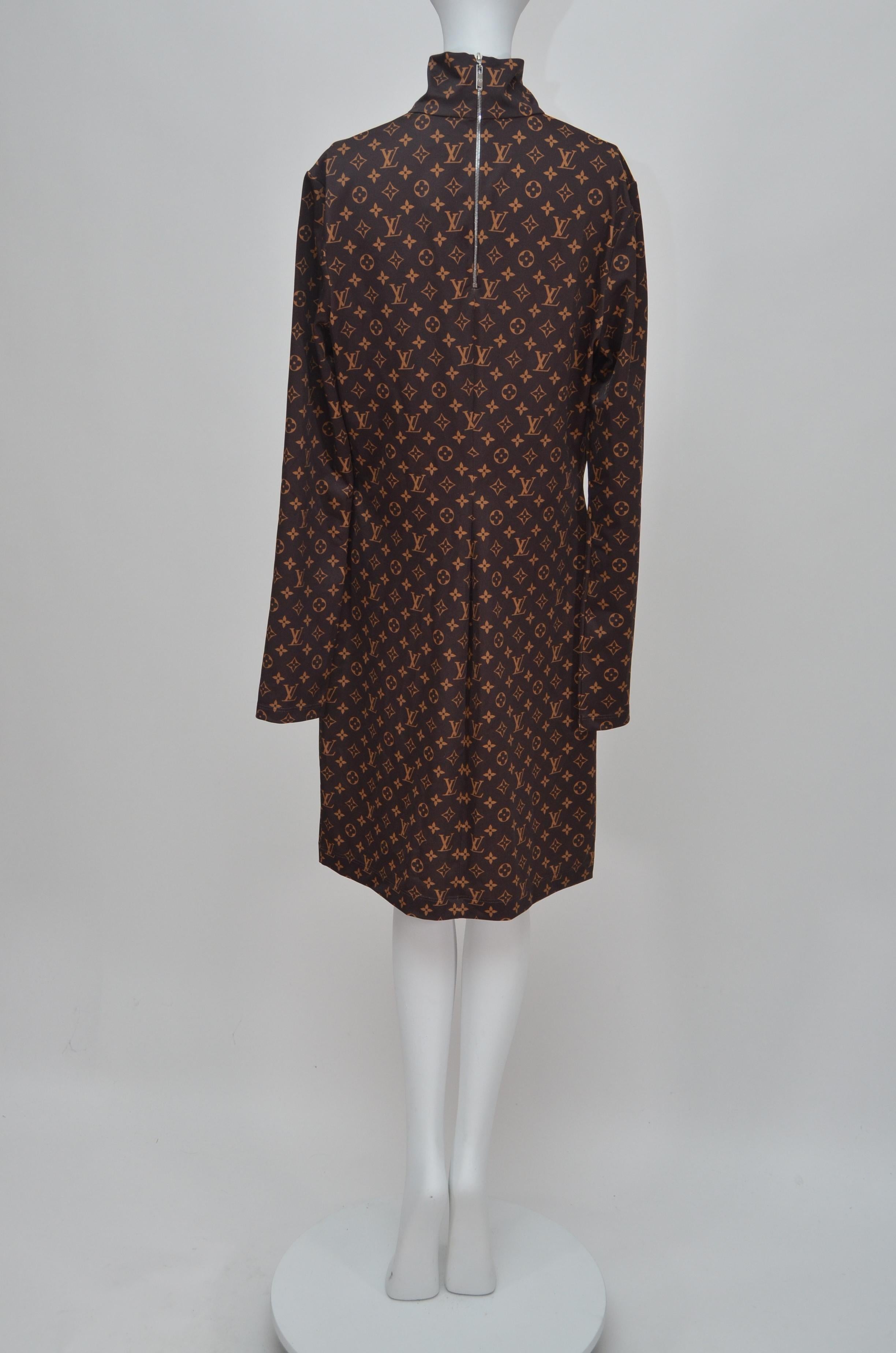 louis vuitton kleid braun