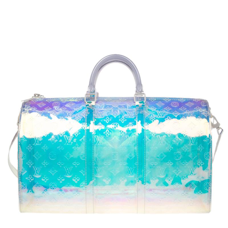 As the artistic director for Louis Vuitton's menswear line, Virgil Abloh merges the heritage of the French house with his own gift of creativity. The Prism Keepall Bandouliere is from his first-ever collection for the house and as evident, it is a