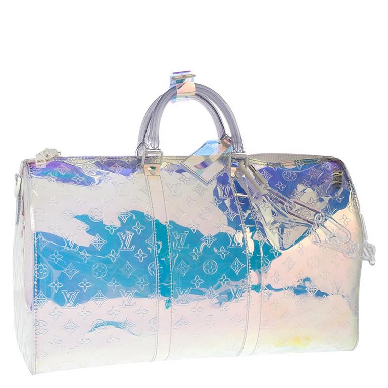 Keepall prism travel bag Louis Vuitton Blue in Plastic - 22230926