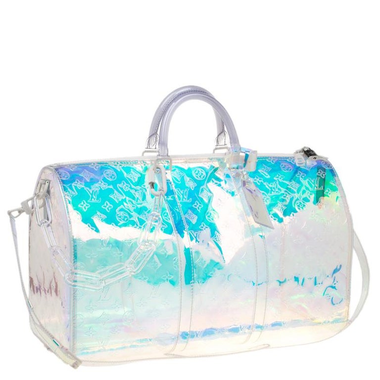 Louis Vuitton 2019 Prism Keepall Bandouliére 50 Duffle Bag at 1stDibs