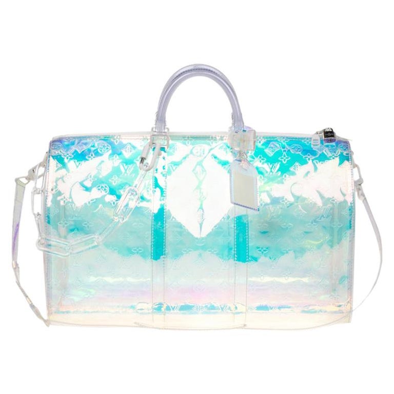 Louis Vuitton Keepall Ss19 Hologram Prism 50 Bandouliere 870370 Travel Bag  For Sale at 1stDibs