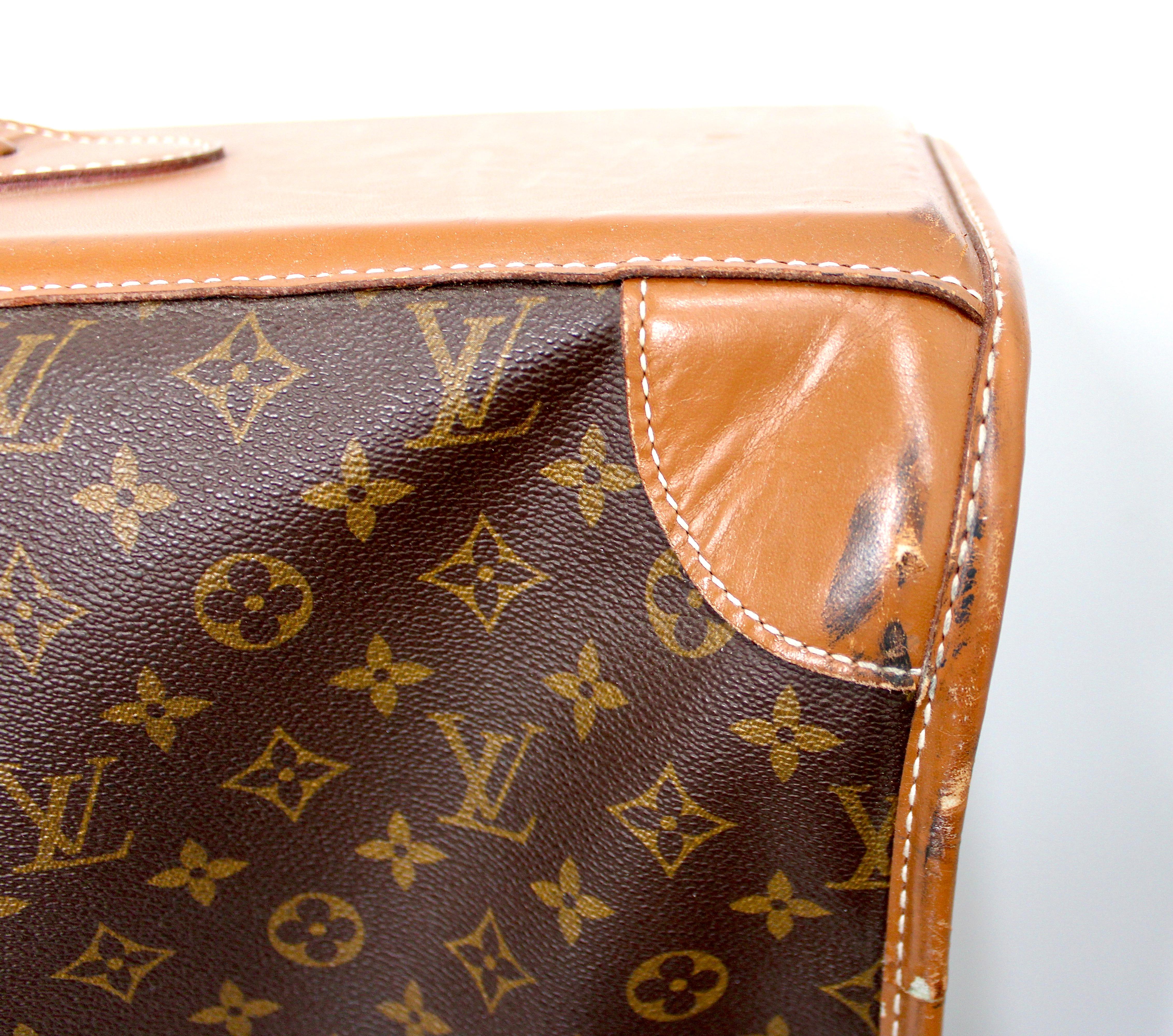 Louis Vuitton Monogram Pullman Softside Koffer circa 1970er Jahre im Angebot 5