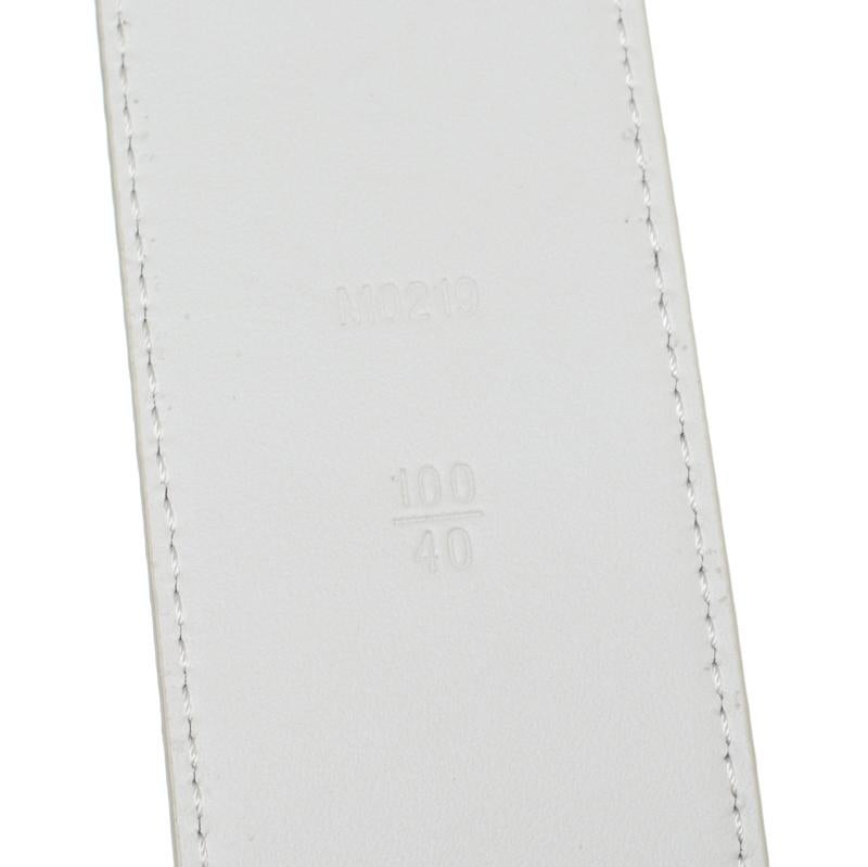 Louis Vuitton Monogramm PVC Prisma LV Form Gürtel 100CM (Beige)