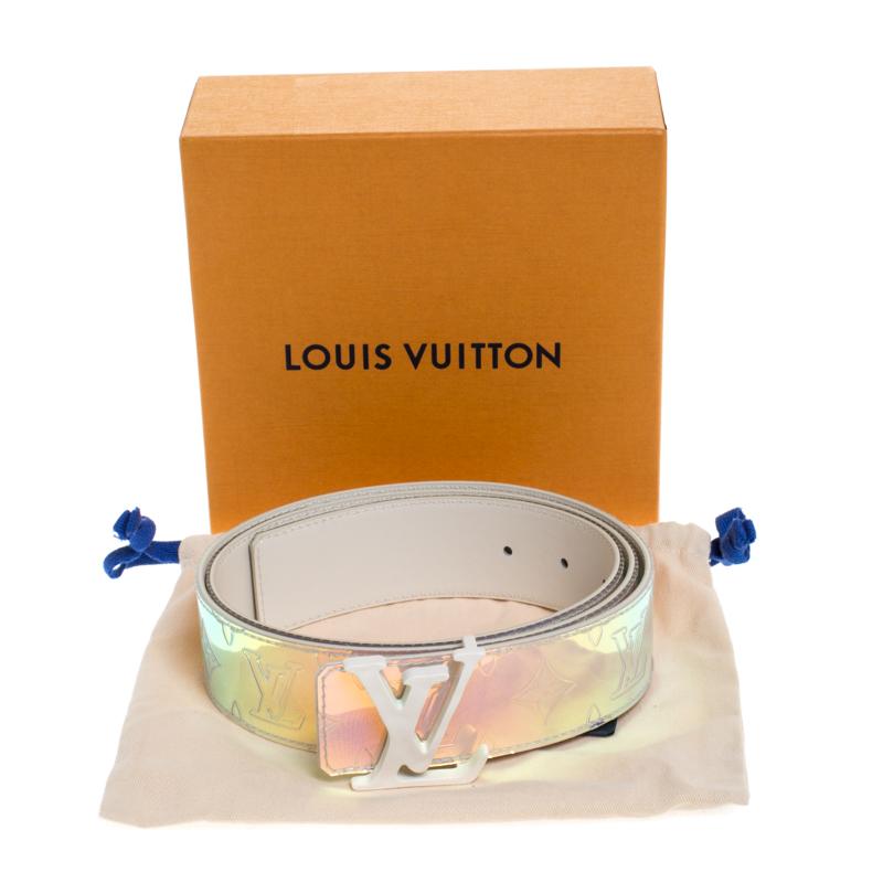 Louis Vuitton Monogramm PVC Prisma LV Form Gürtel 100CM 1