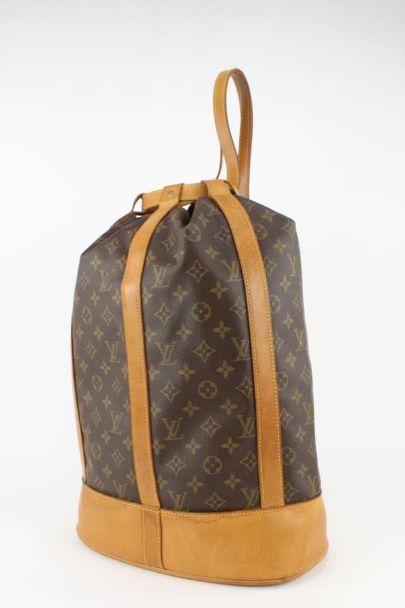 Louis Vuitton Monogram Randonnee GM Drawstring Bucket Sling Bag 1029lv56 For Sale 4