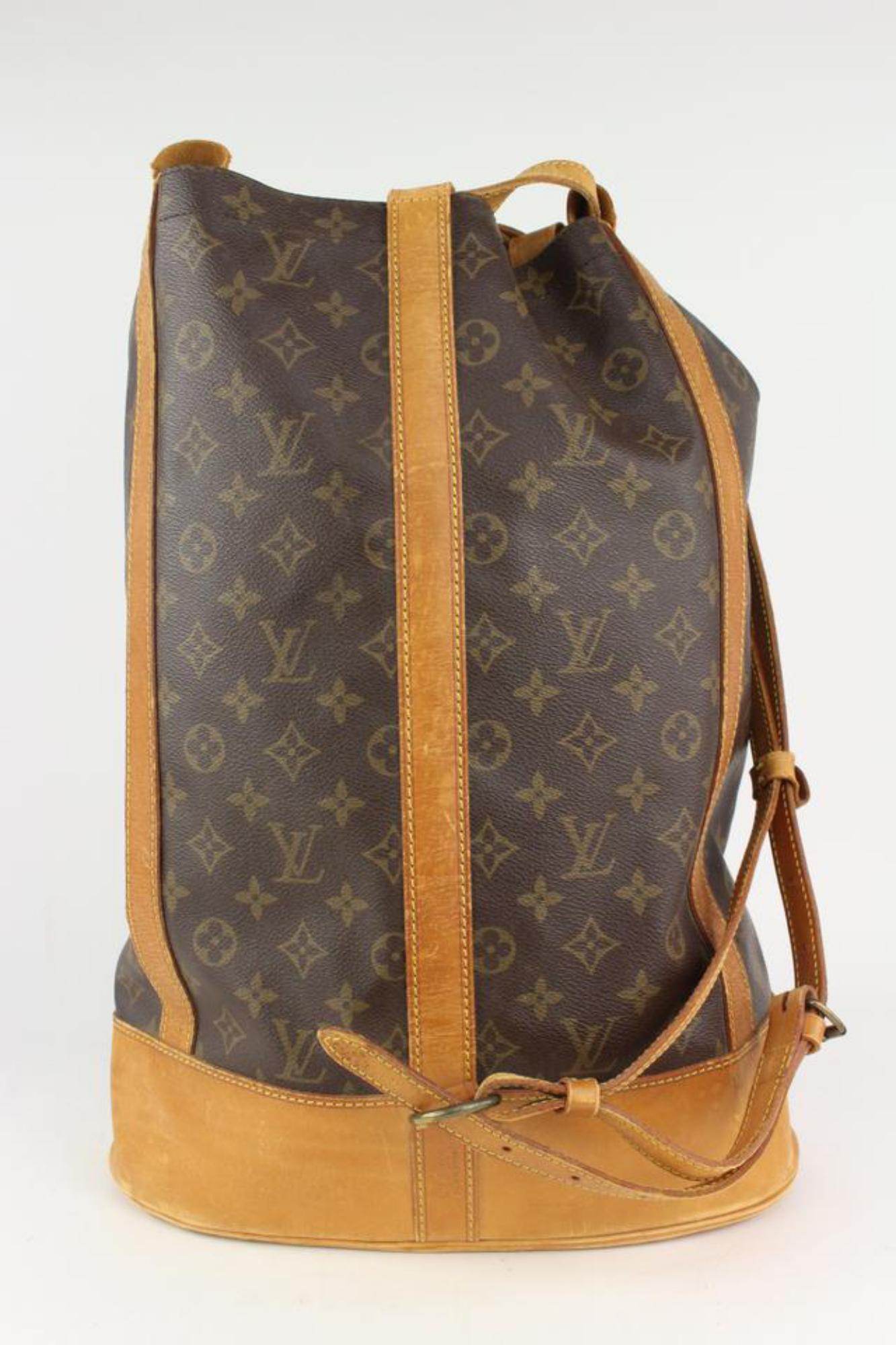 Louis Vuitton Monogram Randonnee GM Drawstring Bucket Sling Bag Hobo 2LV1022 5