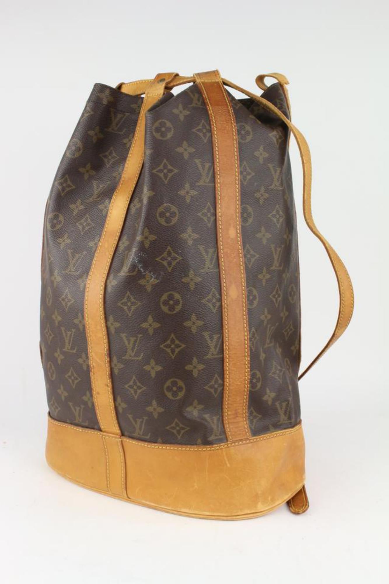 Louis Vuitton Monogram Randonnee GM Drawstring Bucket Sling Bag Hobo 2LV1022 6