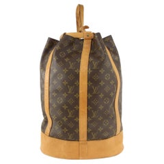 Louis Vuitton Monogram Randonnee GM with Pouch Drawstring Bucket Hobo Bag 122lv1