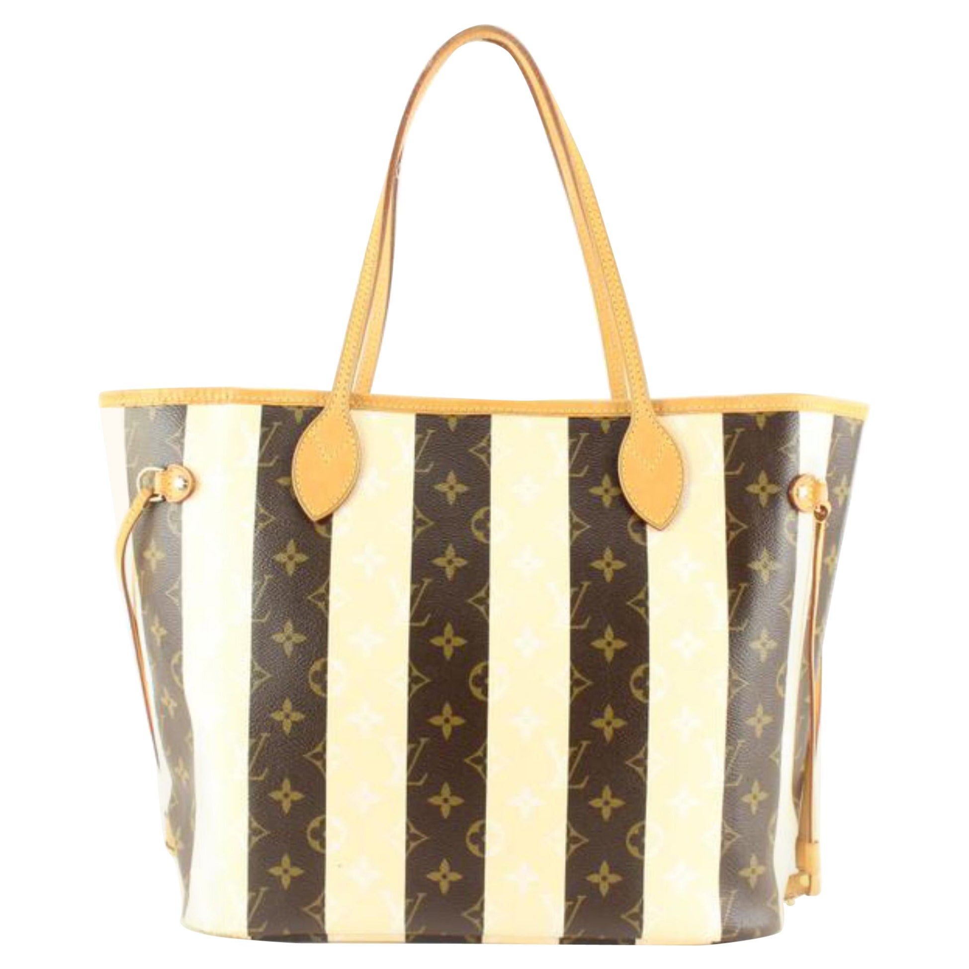 Louis Vuitton Monogram Rayures Neverfull MM Tote Bag 78lk719s