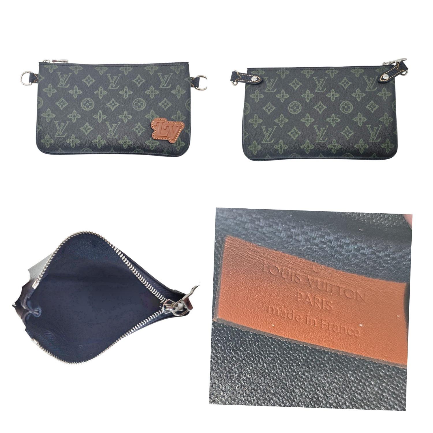 Louis Vuitton Monogram Record Trio Messenger Bag Dark Green For Sale 1