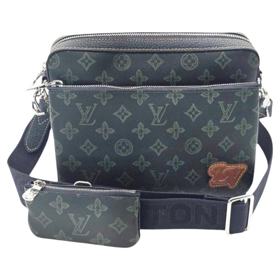 Louis Vuitton Monogram Record Trio Messenger Bag Dark Green For Sale