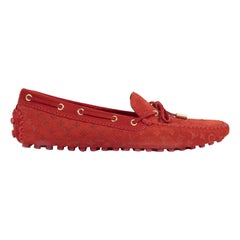 Louis Vuitton Monogram Red Loafers - Size 40