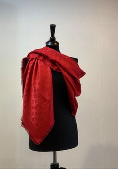 Louis Vuitton monogram red Stole