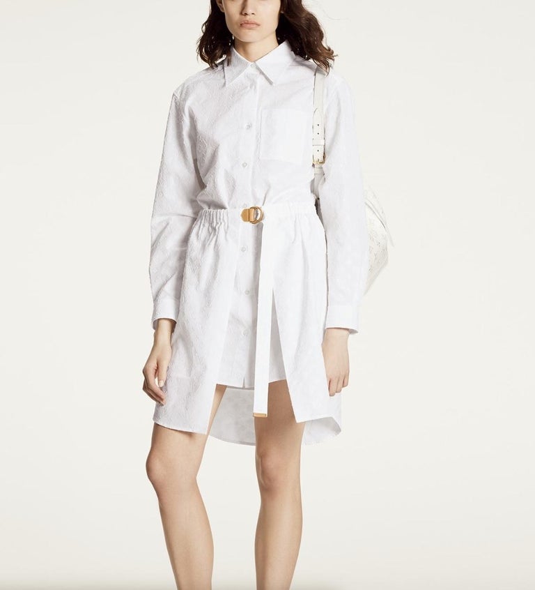 louis vuitton shirt dress Monogram Relief Trompe L'Oeil For Sale at 1stDibs this shirt dress features an elegant allover floral print peppered with classic Louis Vuitton signatures Louis Vuitton Monogram Ombré Sleeveless