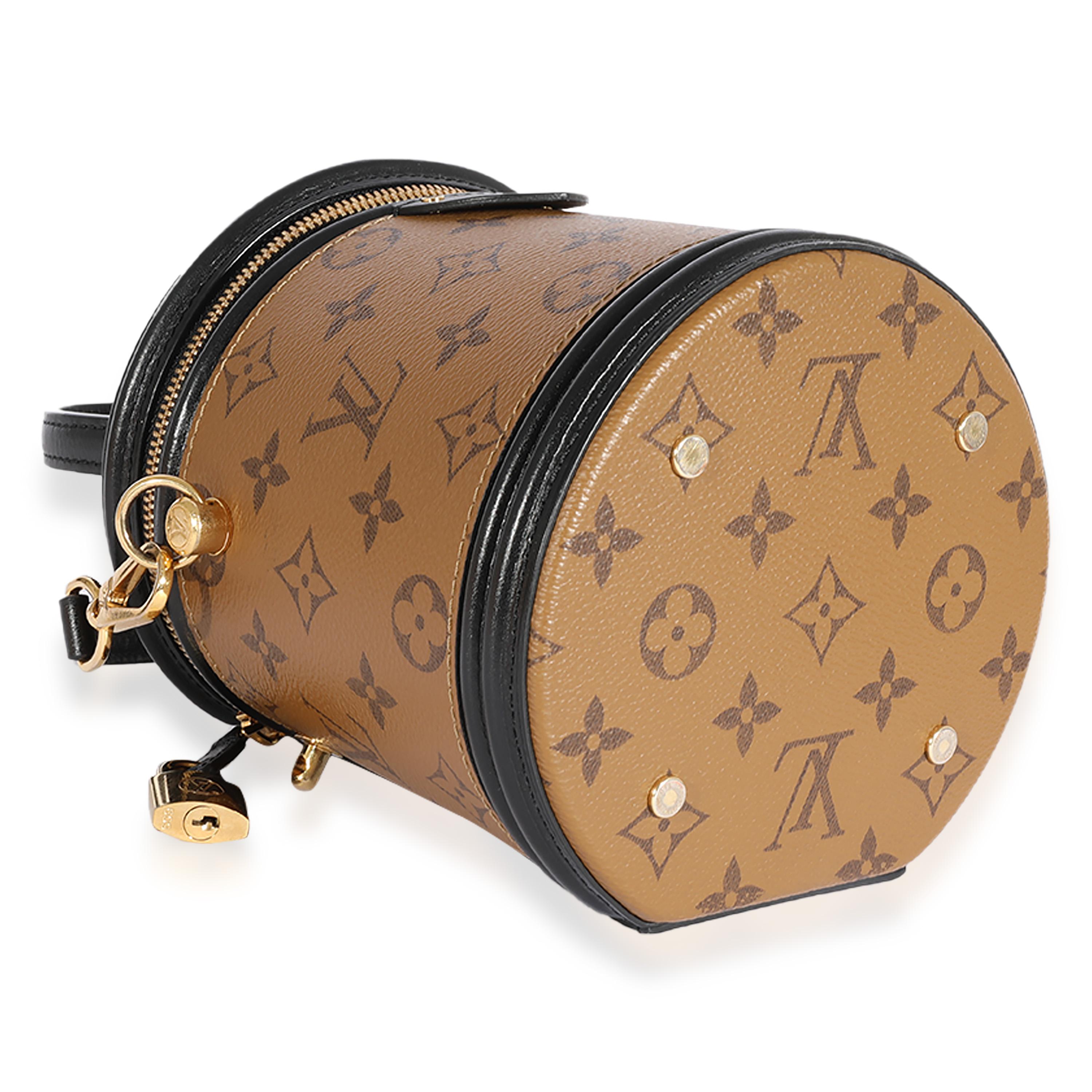 Louis Vuitton Monogram Reverse Canvas & Black Calfskin Cannes In Excellent Condition In New York, NY