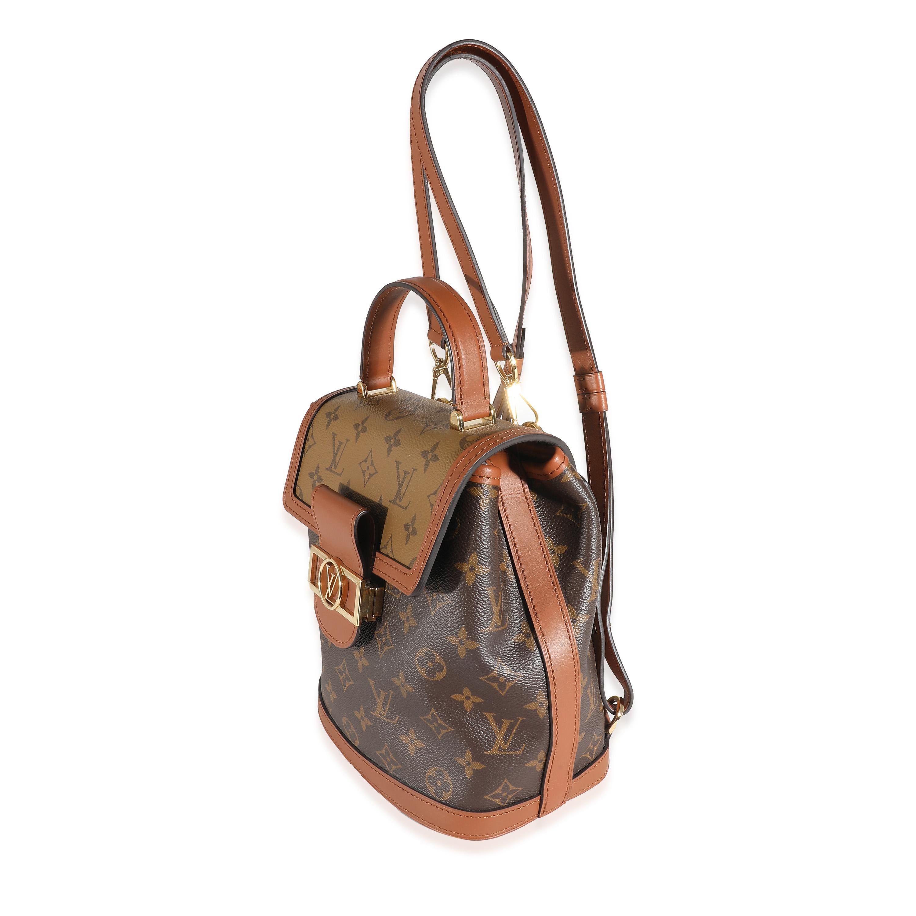 Louis Vuitton Monogram Reverse Canvas Dauphine Backpack In Excellent Condition For Sale In New York, NY