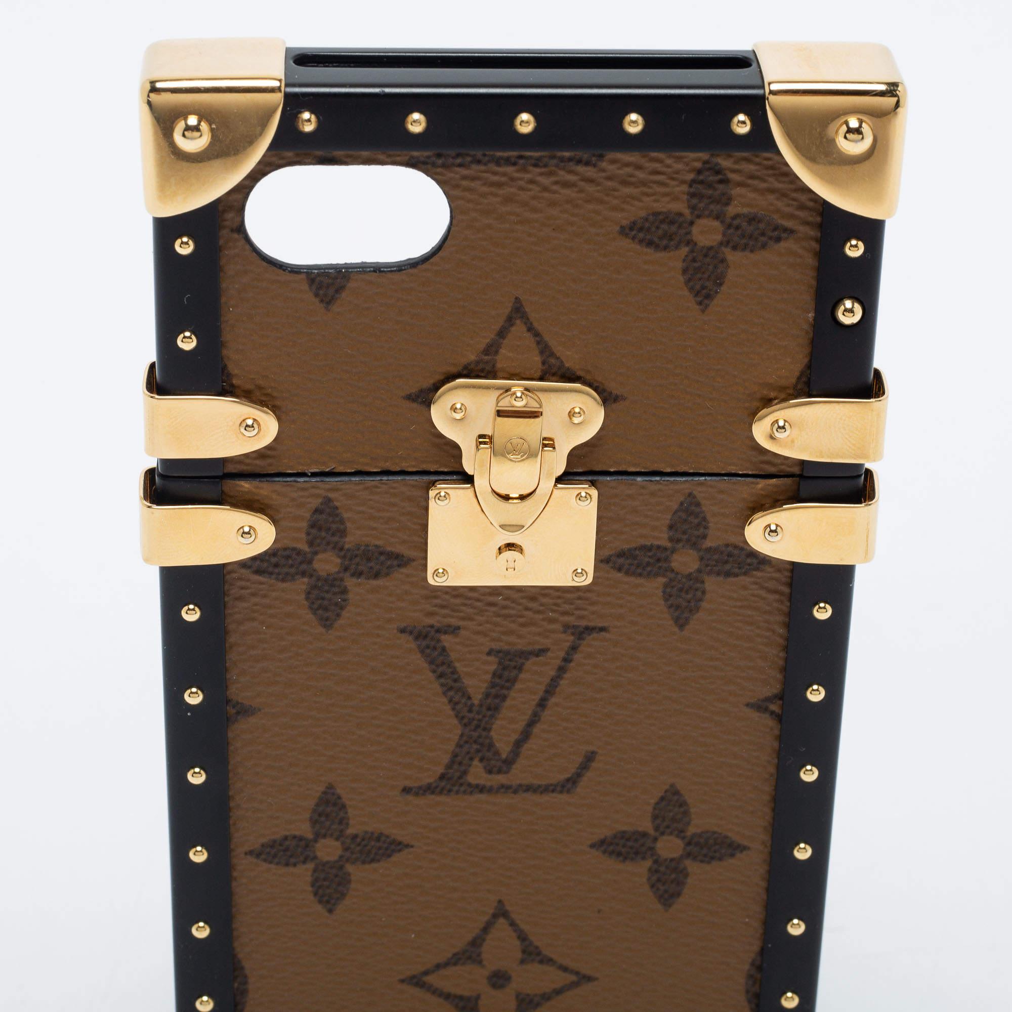 Black Louis Vuitton Monogram Reverse Canvas Eye Trunk iPhone 7 Case For Sale