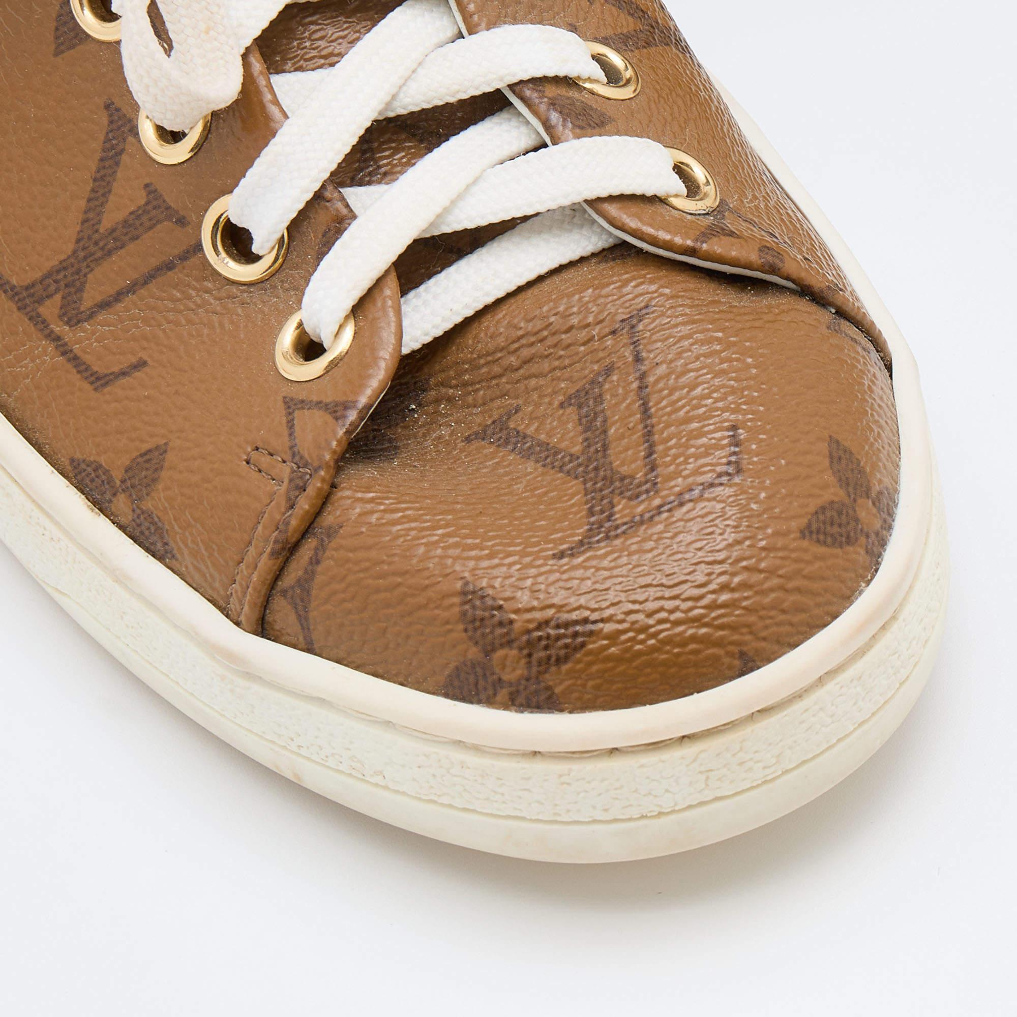 Louis Vuitton Monogram Reverse Canvas Frontrow Sneakers Size 37 1
