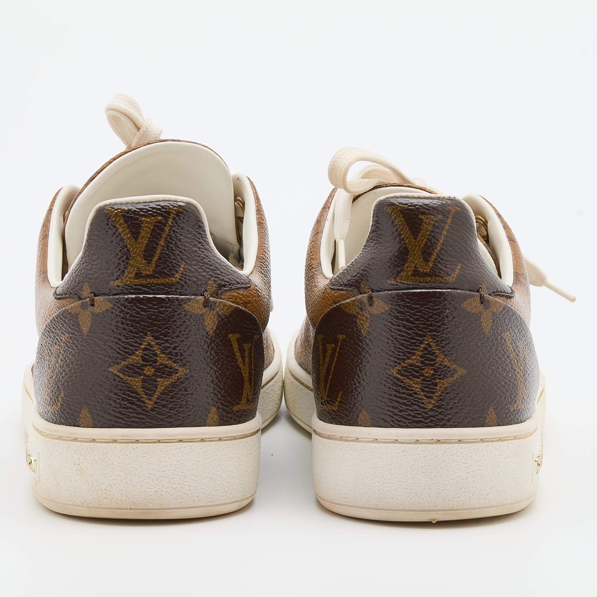 Louis Vuitton Monogram Reverse Canvas Frontrow Sneakers Size 37 2