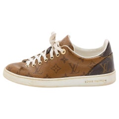 Louis Vuitton Patent Monogram Frontrow Sneakers - Size 6 / 36 (SHF-180 –  LuxeDH