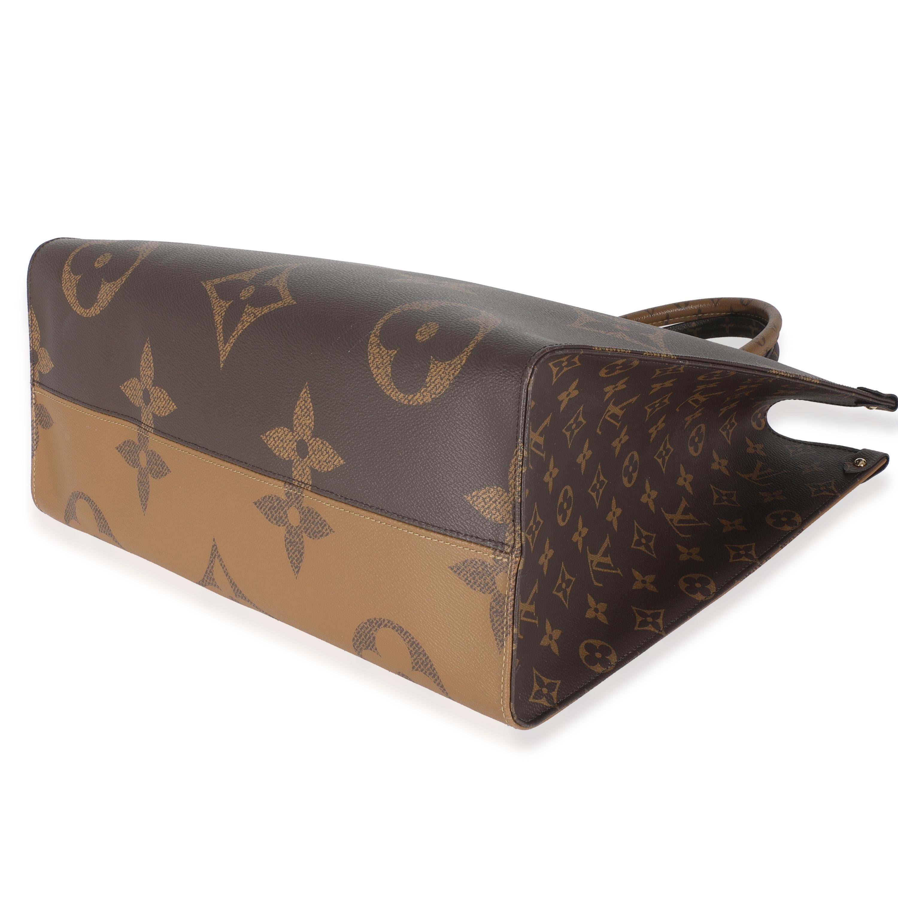 Women's or Men's Louis Vuitton Monogram Reverse Canvas Onthego GM For Sale