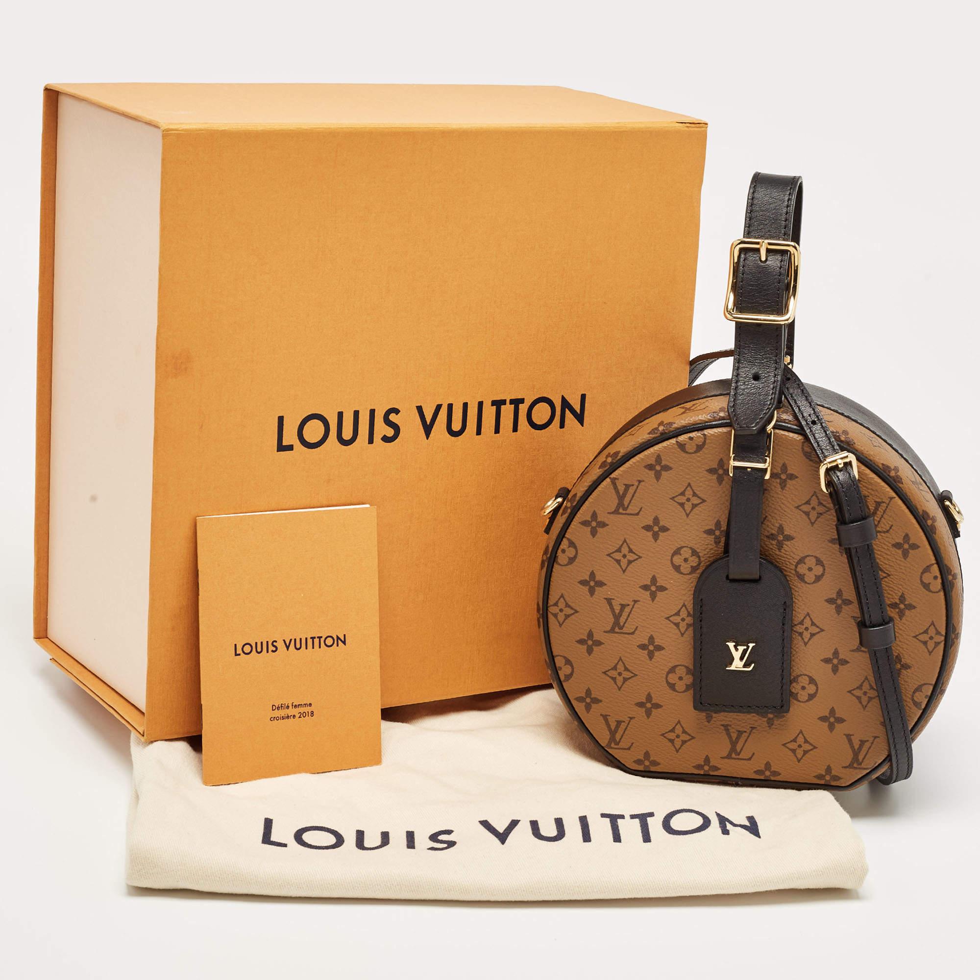 Louis Vuitton Monogram Reverse Canvas Petite Boite Chapeau Bag en vente 10