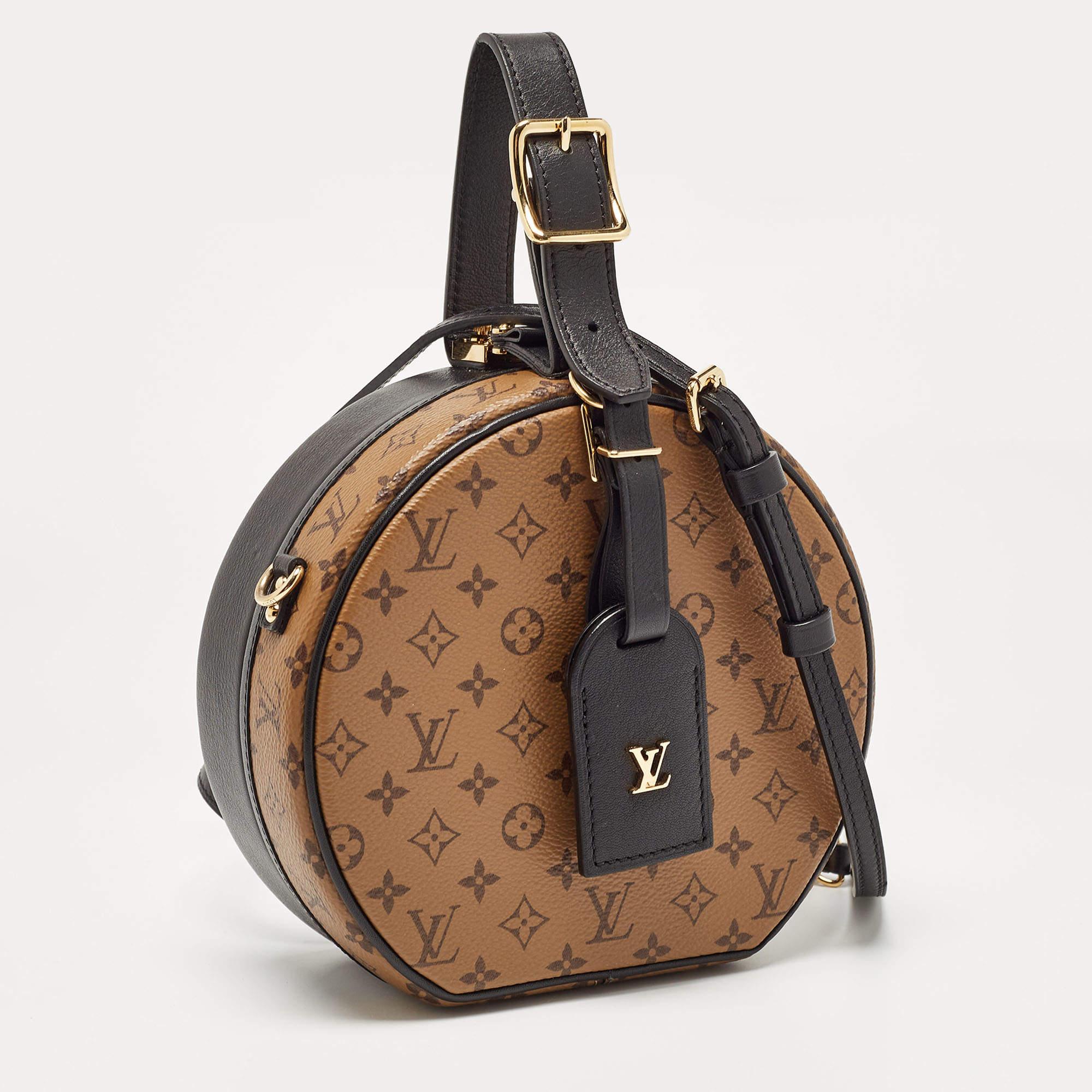 Louis Vuitton Monogram Reverse Canvas Petite Boite Chapeau Bag In Good Condition In Dubai, Al Qouz 2