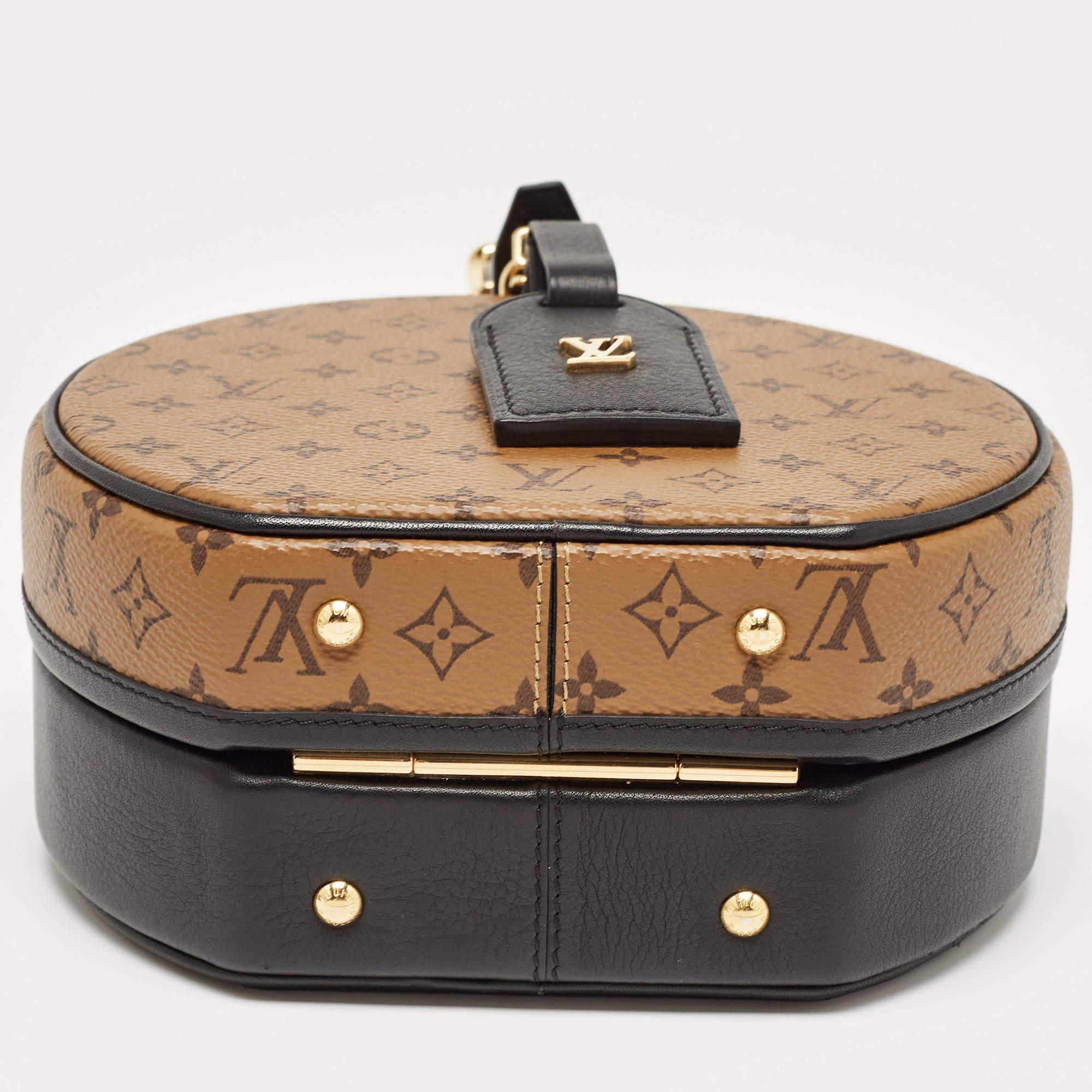 Louis Vuitton Monogram Reverse Canvas Petite Boite Chapeau Bag en vente 1