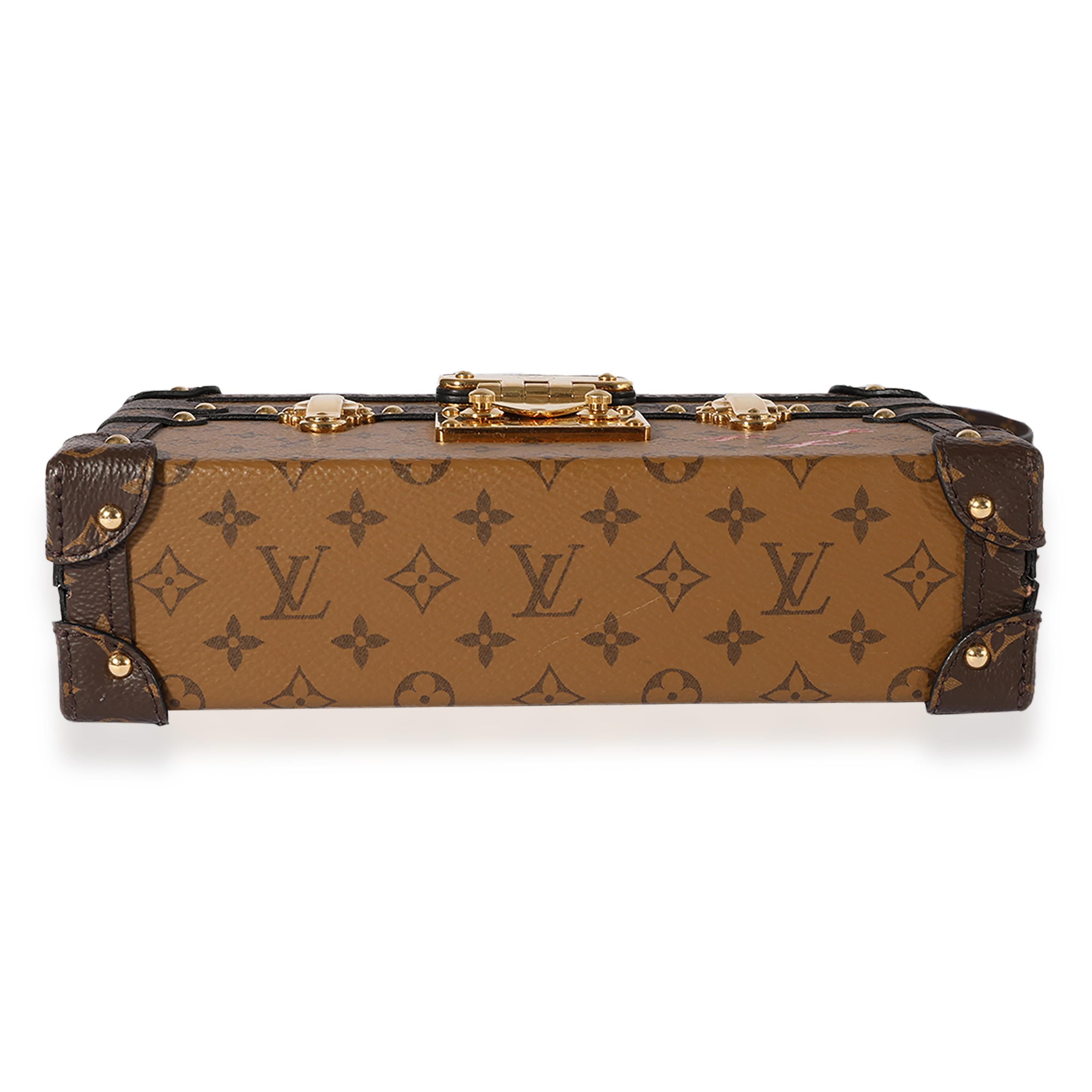 Louis Vuitton Monogram Reverse Canvas Petite Malle In Excellent Condition In New York, NY