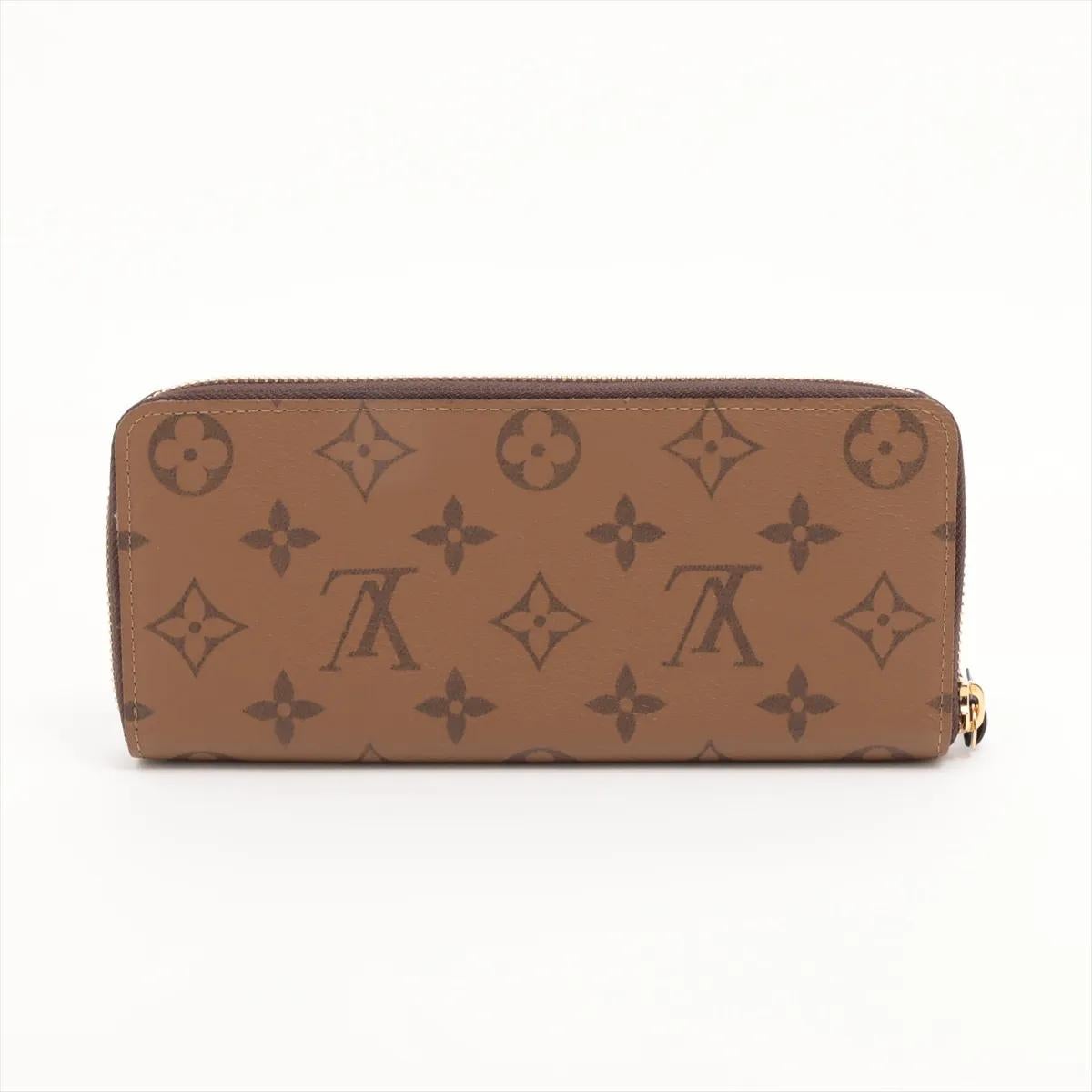 Louis Vuitton Monogram Reverse Clemence Geldbörse (Braun) im Angebot