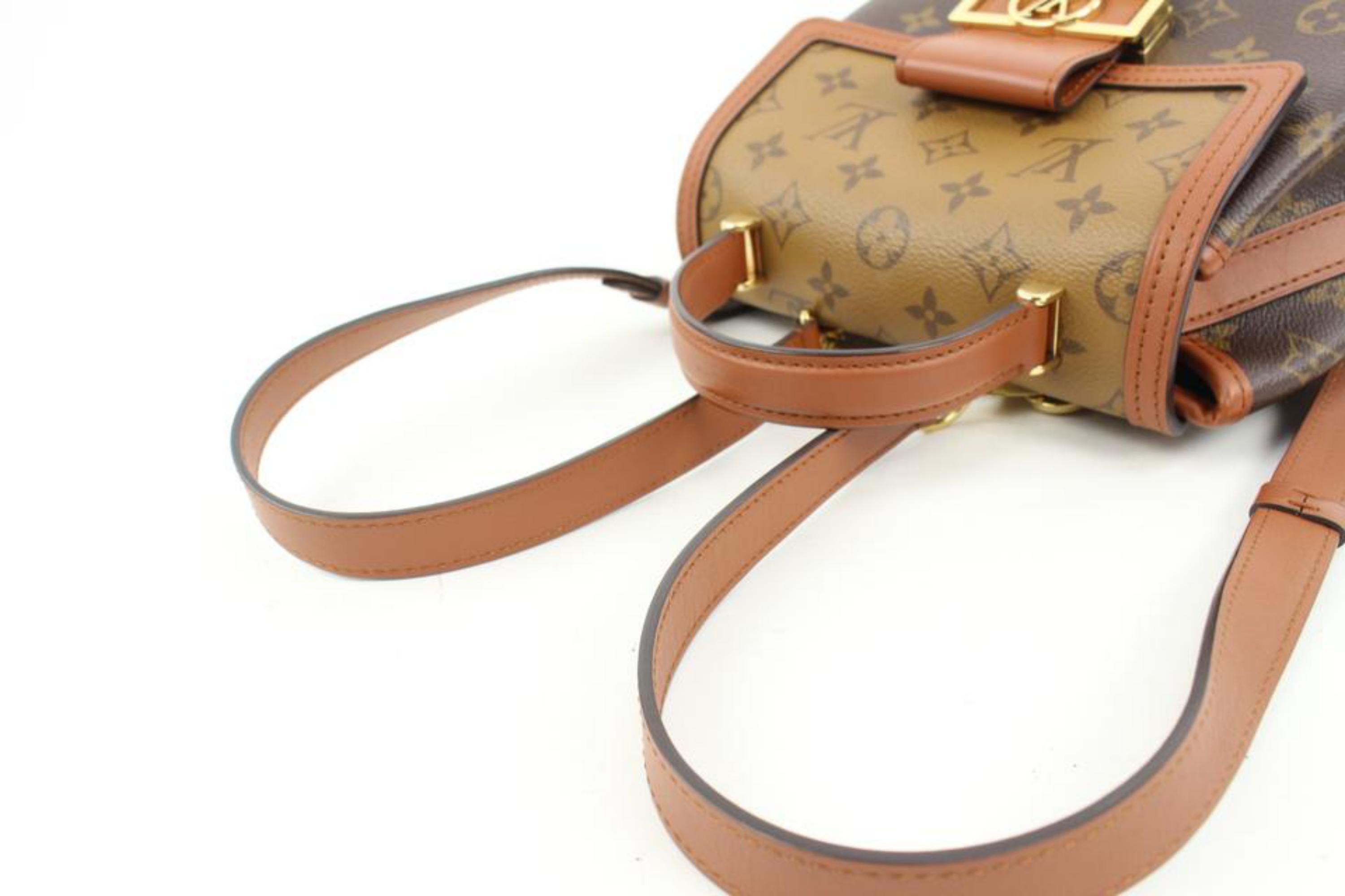 Brown Louis Vuitton Monogram Reverse Dauphine Backpack  49lv128s