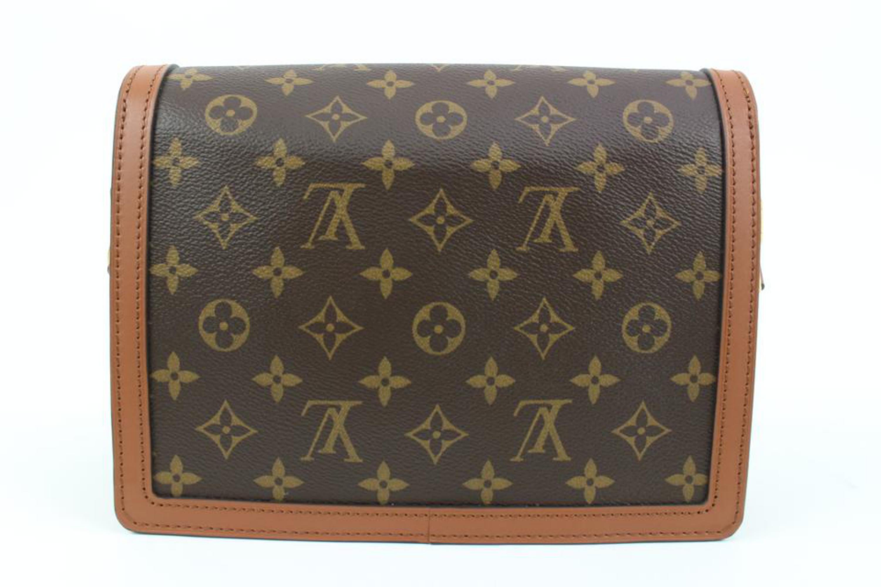 Louis Vuitton Monogram Reverse Dauphine MM Flap Crossbody Chain Bag s27lv93 In New Condition In Dix hills, NY